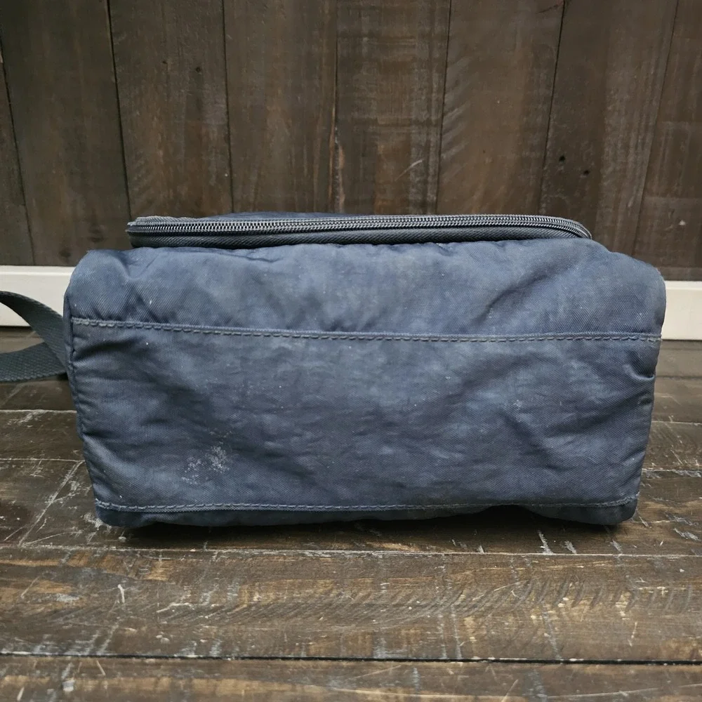 Kipling Kichirou Insulated Lunch Bag Blue Nylon Zip Around Shoulder‎ Strap